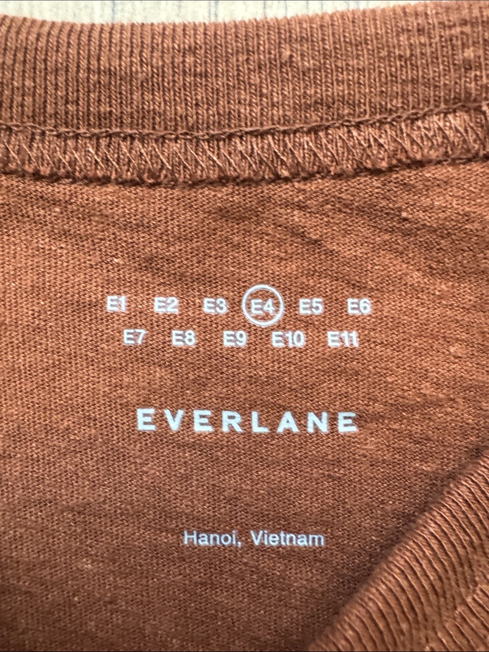 Everlane Unisex Brown Crew Neck T-Shirt E4 Hemp and Organic Cotton Short Sleeve - Picture 3 of 8